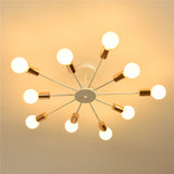 10-lights Vintage Metal Semi Flush Mount Ceiling Light E26/E27 LED - heparts