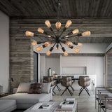 18-Lights Sputnik Chandelier Pendant Light Painted Finishes E27 Edison Bulb Included - heparts