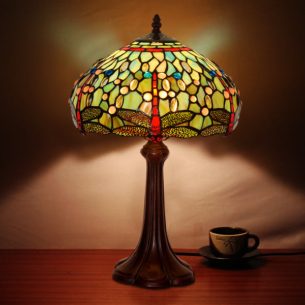 Dragonfly 12 Inch Tiffany Lamp Classical Table Lamp Stained Glass