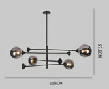 4 lights Sputnik Pendant Light Ball Chandelier Ambient Light Glass Creative E12/E14