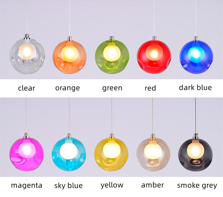 DIY Multi-Colored Bubbles Modern Chandelier Glass Ball Stairs Bedroom ...