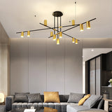 9/12-Light Geometric Chandelier Ambient Light Electroplated Painted Finishes Metal E26/E27 - heparts