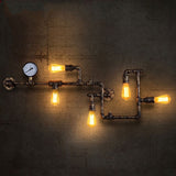 Edison Lamp Wall Lights Ambient Light Rustic home decor Industrial Steam-punk Lamp 5 Bulbs - heparts