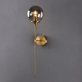 Glass Vanity Lighting Industrial Globe Shape Wall Sconces