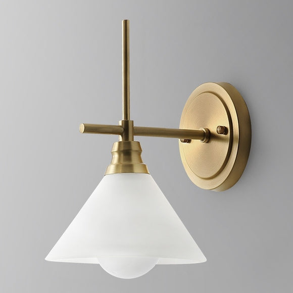 Glass Solid Brass Sconce Wall Lights Bathroom Lights Vanity Lighting Mid  Century Sconce