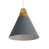 Cone Pendant Light Ambient Light Painted Finishes Aluminum LED - heparts