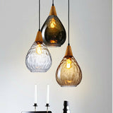 Mini Retro Water Pattern Glass Chandelier Pendant Lighting Chandelier Modern Lamps