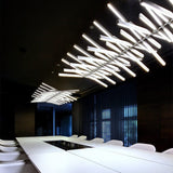 Modern Fishbone Chandelier Contemporary Variety Light Ambient Light Pendant Light LED Integrated Dimmable Remote Control
