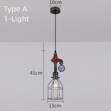 Vintage Industrial Pipe Edison Bulbs Retro Pendant Lights