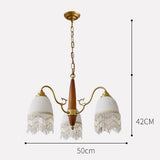 Tassel Chandelier Walnut Copper Bedroom Study Dining Room Lamp Pendant Lighting