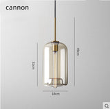 Various Shape Amber Glass Pendant Light Ambient Light - Mini Style 110-240V Edison Bulb Included