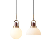 Solid Wood Mini Chandelier Nordic Retro  Glass Ball Pendant Lighting